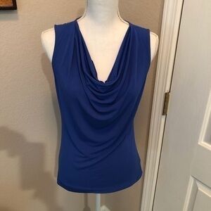 Ellen Tracy Royal Blue sleeveless top EUC